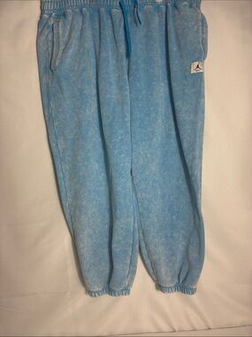 Jordan Flight Washed Fleece Pants Dark Powder Blue Women's Loose Fit Joggers 2XL